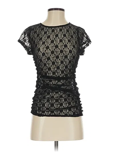 By Together Short Sleeve Top Black Sweetheart Neckline Tops