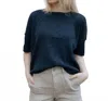 By Together Sierra Sweater Top In Navy In Blue