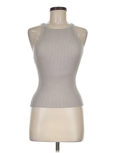 Pre-owned By Together Sleeveless Top Gray Halter Neckline Tops