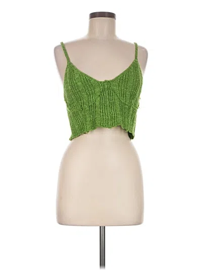 Pre-owned By Together Sleeveless Top Green Sweetheart Neckline Tops