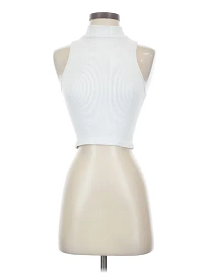 Pre-owned By Together Sleeveless Top Ivory Halter Neckline Tops
