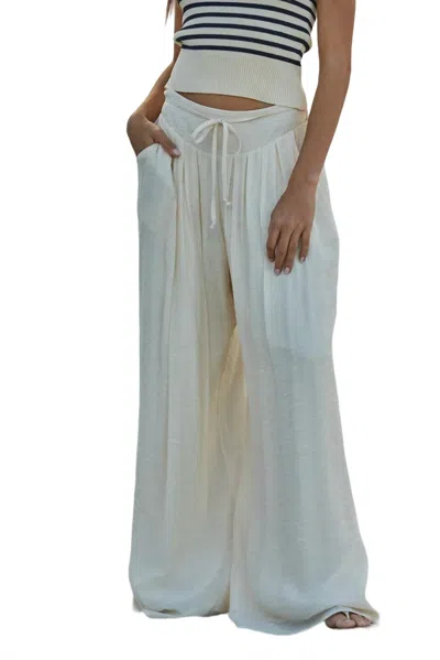 By Together Smooth Sailing Woven Pants In Natural In White