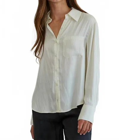 By Together Sonika Satin Button Down Shirt In White