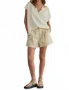 By Together Soren Wide Leg Shorts In Beige In Neutral
