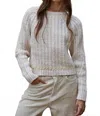 By Together Stitch Charm Sweater In Oatmeal In Gray