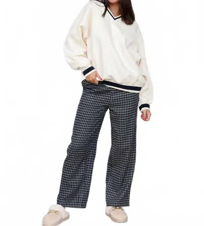 By Together Stripe Hype Oversized Pullover Sweater In Multi In White
