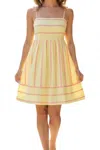 By Together Striped Lemonade Mini Dress In Pink/yellow In Multi