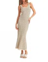 By Together Striped Maxi Dress In Off White In White