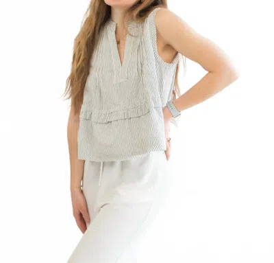 By Together Striped Sleeveless Blouse In Multi