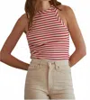 By Together Striped Tank Top In Red In Red