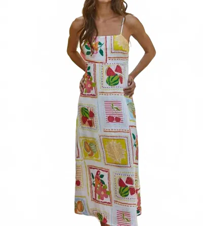 By Together Summer Party Dress In White Multi