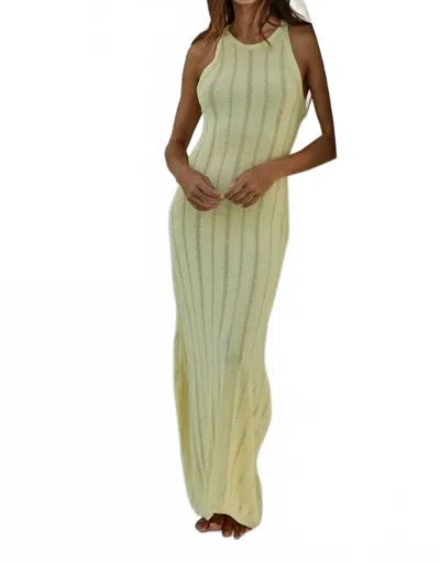 By Together Aster Knit Dress In Light Yellow