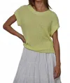 By Together Sweater Short Sleeve Crew Neck Top In Citrus Lime In Yellow