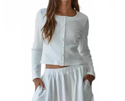 By Together Sweet Emma Cardigan In Off White In Blue