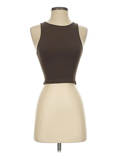Pre-owned By Together Tank Top Brown Halter Neckline Tops