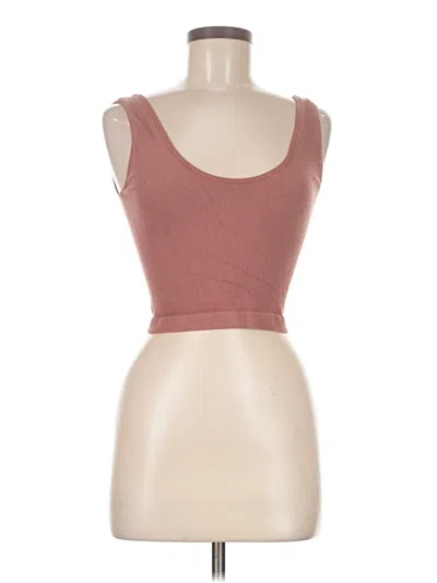 Pre-owned By Together Tank Top Brown Strapless Neckline Tops
