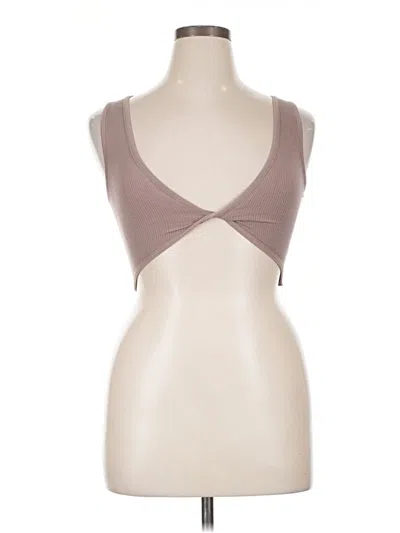 Pre-owned By Together Tank Top Brown Strapless Neckline Tops
