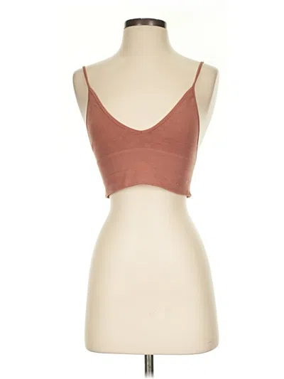 Pre-owned By Together Tank Top Brown Strapless Neckline Tops