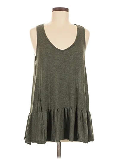 Pre-owned By Together Tank Top Green Halter Neckline Tops