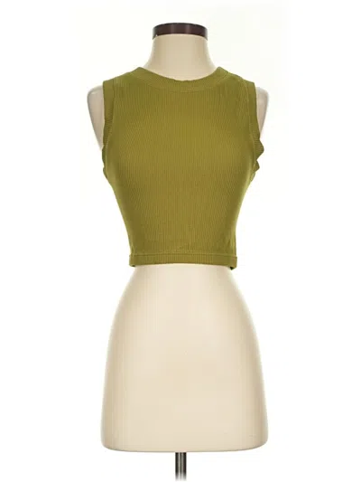 Pre-owned By Together Tank Top Green Halter Neckline Tops