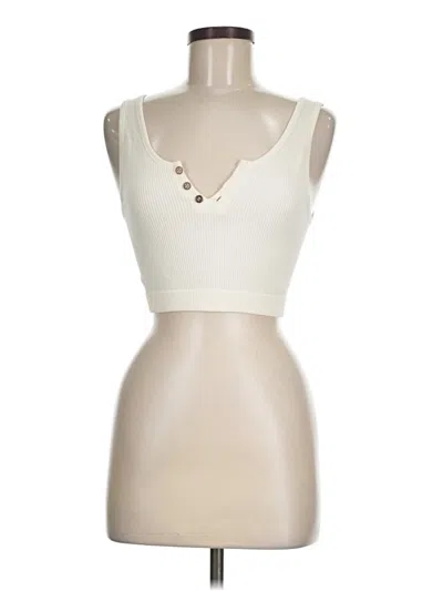 Pre-owned By Together Tank Top Ivory Strapless Neckline Tops
