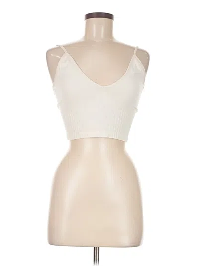 Pre-owned By Together Tank Top Ivory Strapless Neckline Tops In White