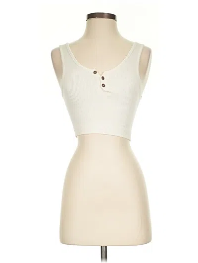 Pre-owned By Together Tank Top Ivory Strapless Neckline Tops In White