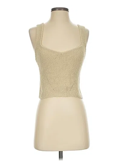 Pre-owned By Together Tank Top Tan Halter Neckline Tops