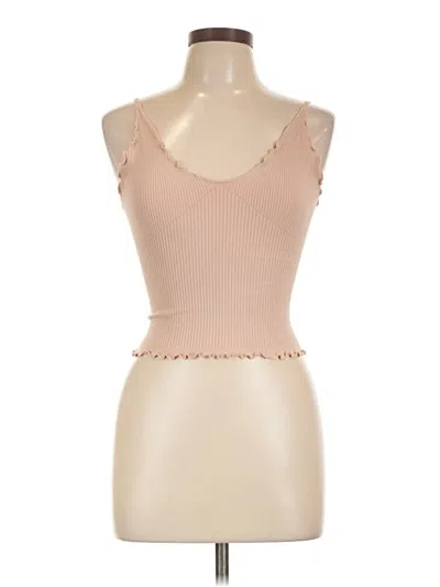 Pre-owned By Together Tank Top Tan Strapless Neckline Tops