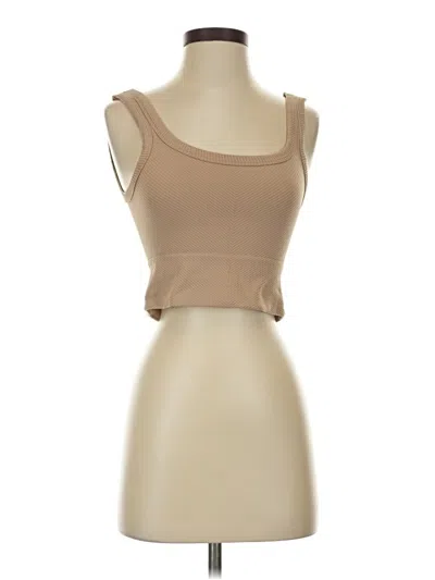 Pre-owned By Together Tank Top Tan Strapless Neckline Tops