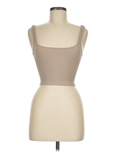Pre-owned By Together Tank Top Tan Strapless Neckline Tops