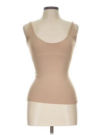 Pre-owned By Together Tank Top Tan Strapless Neckline Tops