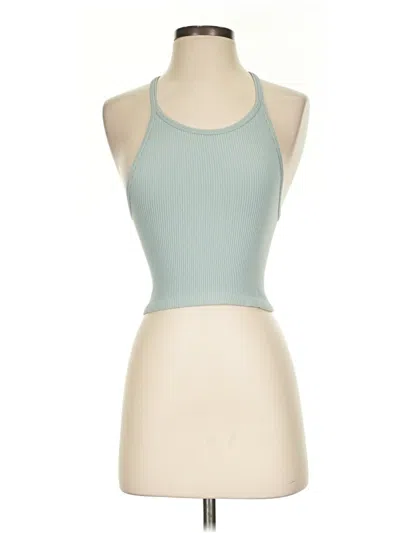 Pre-owned By Together Tank Top Teal Halter Neckline Tops