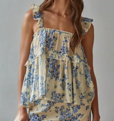 By Together The Della Top In Yellow/blue