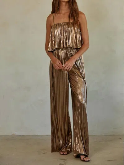By Together The Livia Pants Woven In Bronze In Gold