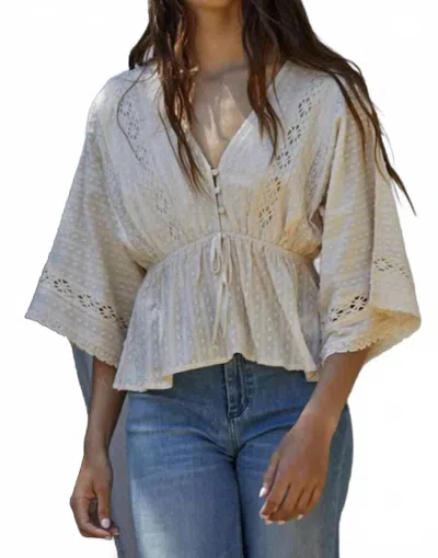 By Together The Melia Top In Cream In Neutral