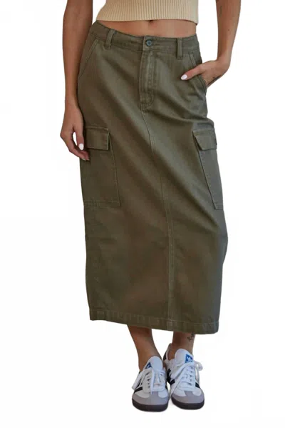 By Together Tulum Skirt In Olive Green
