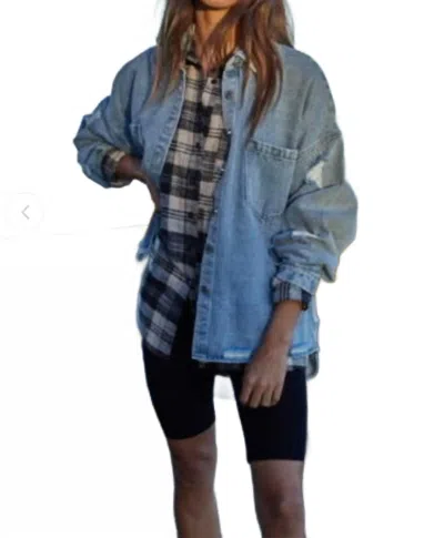 By Together Untamed Denim Jacket In Light Denim In Blue