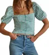 By Together Vera Sweetheart Top In Mint In Green