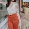 BY TOGETHER VIOLA WHITE LACE LONG SLEEVE TOP IN IVORY