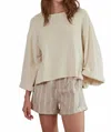 By Together Westmore Stripe Shorts In Taupe /white Stripe In Brown