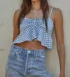 By Together Winslow Crop Top In Blue In Blue