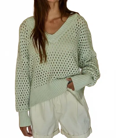 By Together Women's Cotton Sweater In Mint In Green