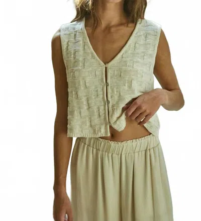 By Together Women's Monroe Button Front Sweater Vest In Off White