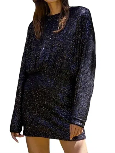 By Together Women's Nothing Better Black Sequin Dress In Blue