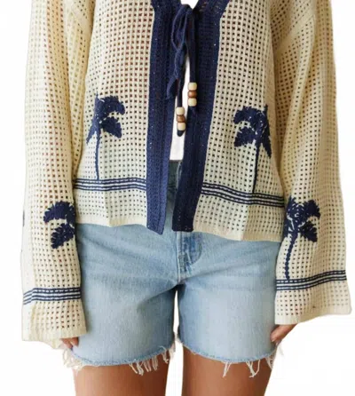By Together Women's Palm Coast Crochet Cardigan In Beige In Neutral