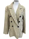 By Together Women's Pinstripe Blazer In Mocha