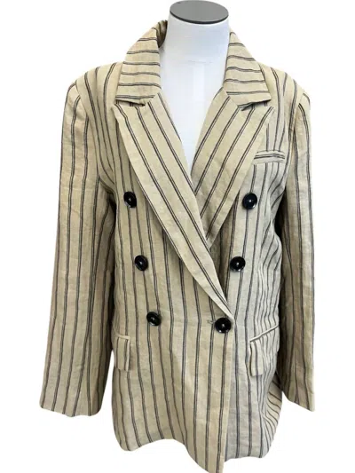 By Together Women's Pinstripe Blazer In Mocha