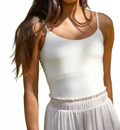 By Together Women's Seamless Spaghetti Strap Bodysuit In Cream In White