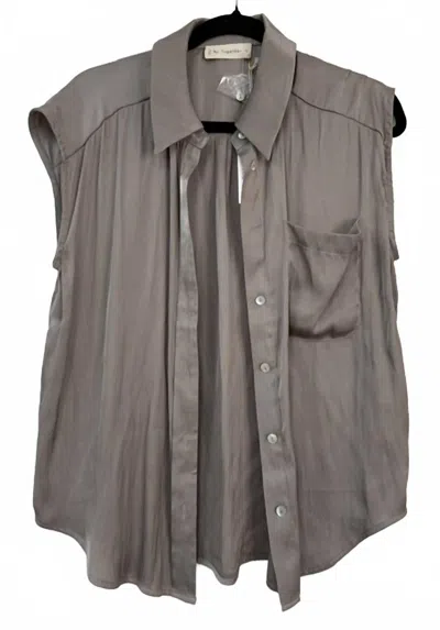 By Together Women's Sleeveless Blouse In Taupe In Brown